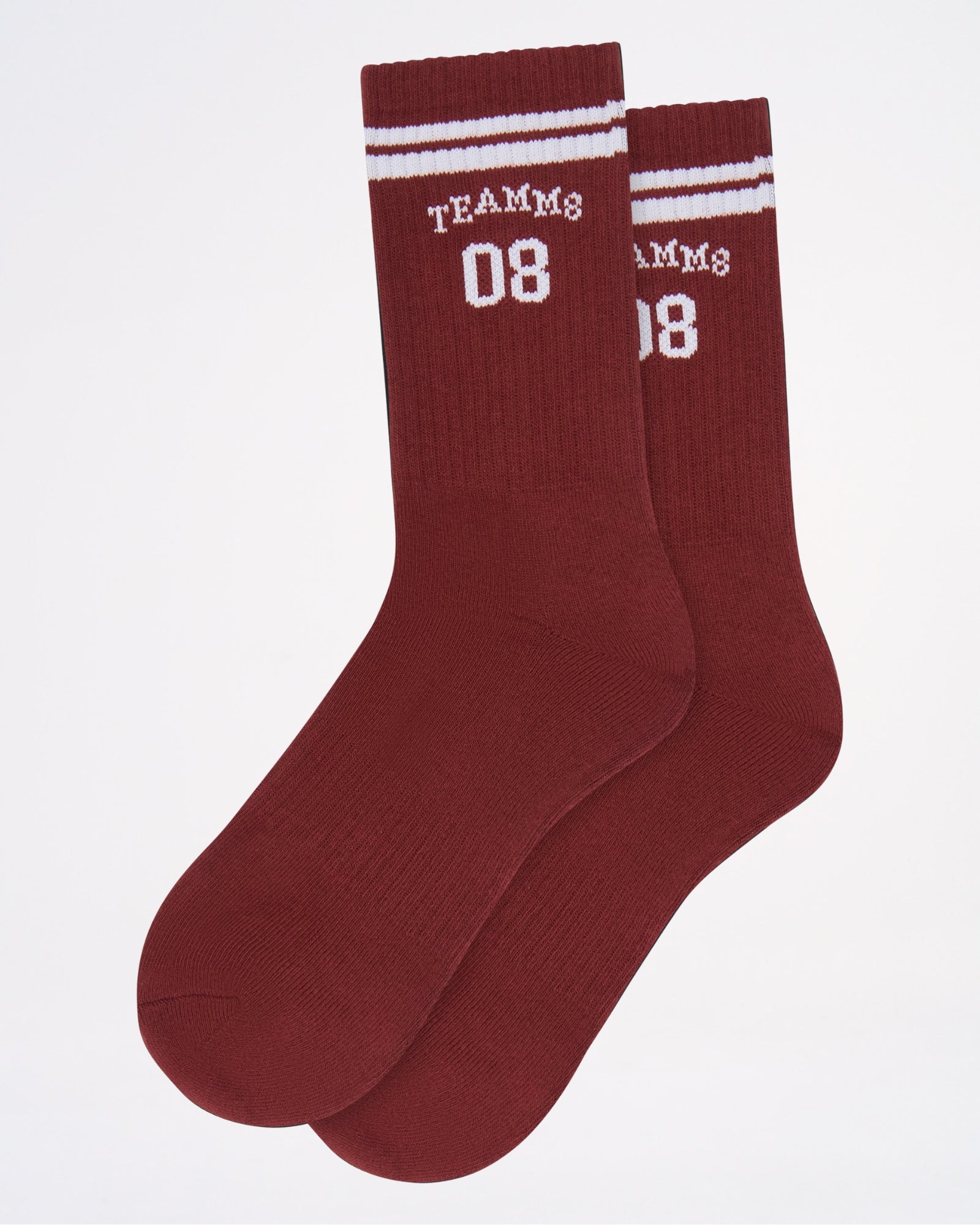 Est. 08 Crew Socks - Red|White