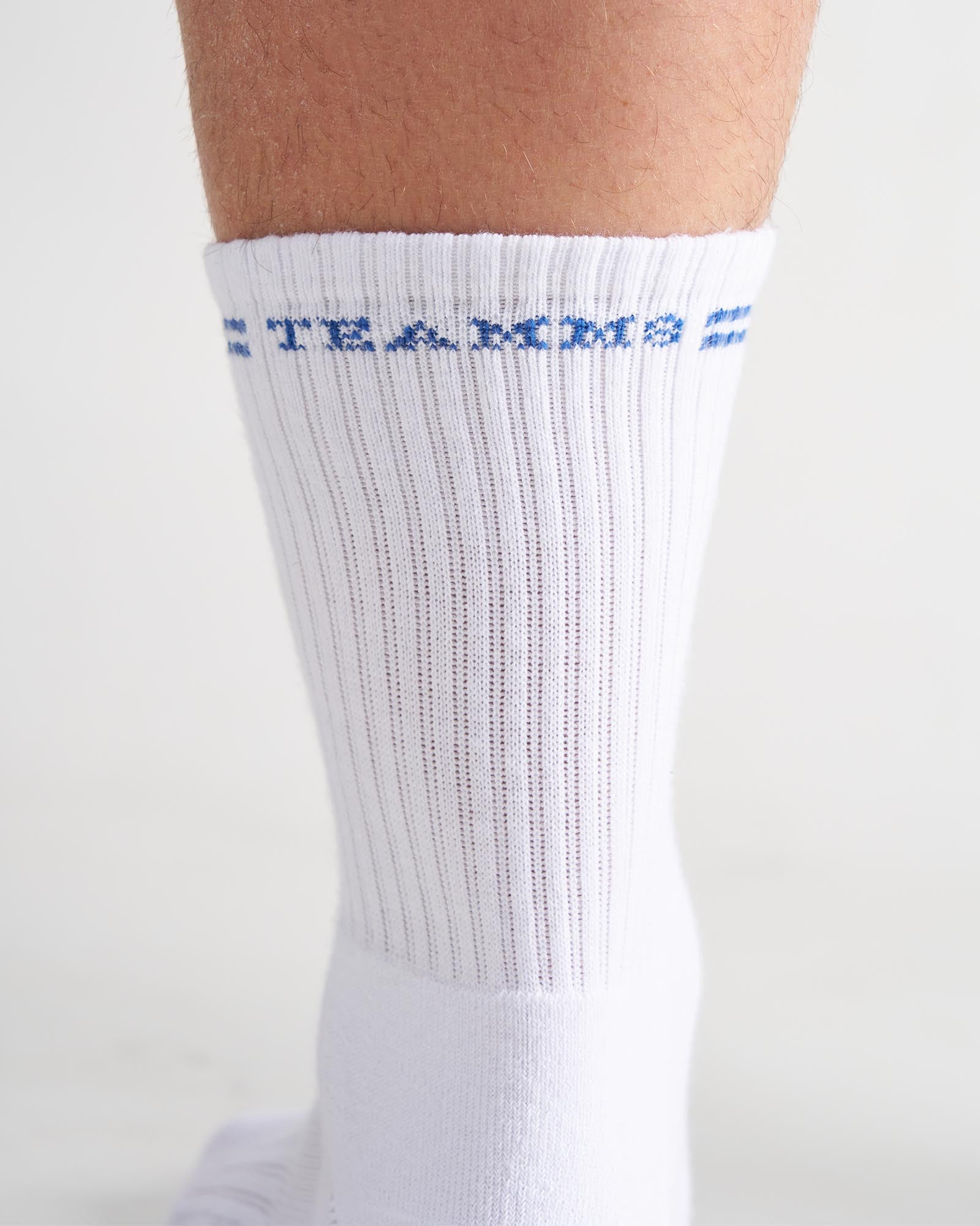 Classic Crew Socks - White|Blue