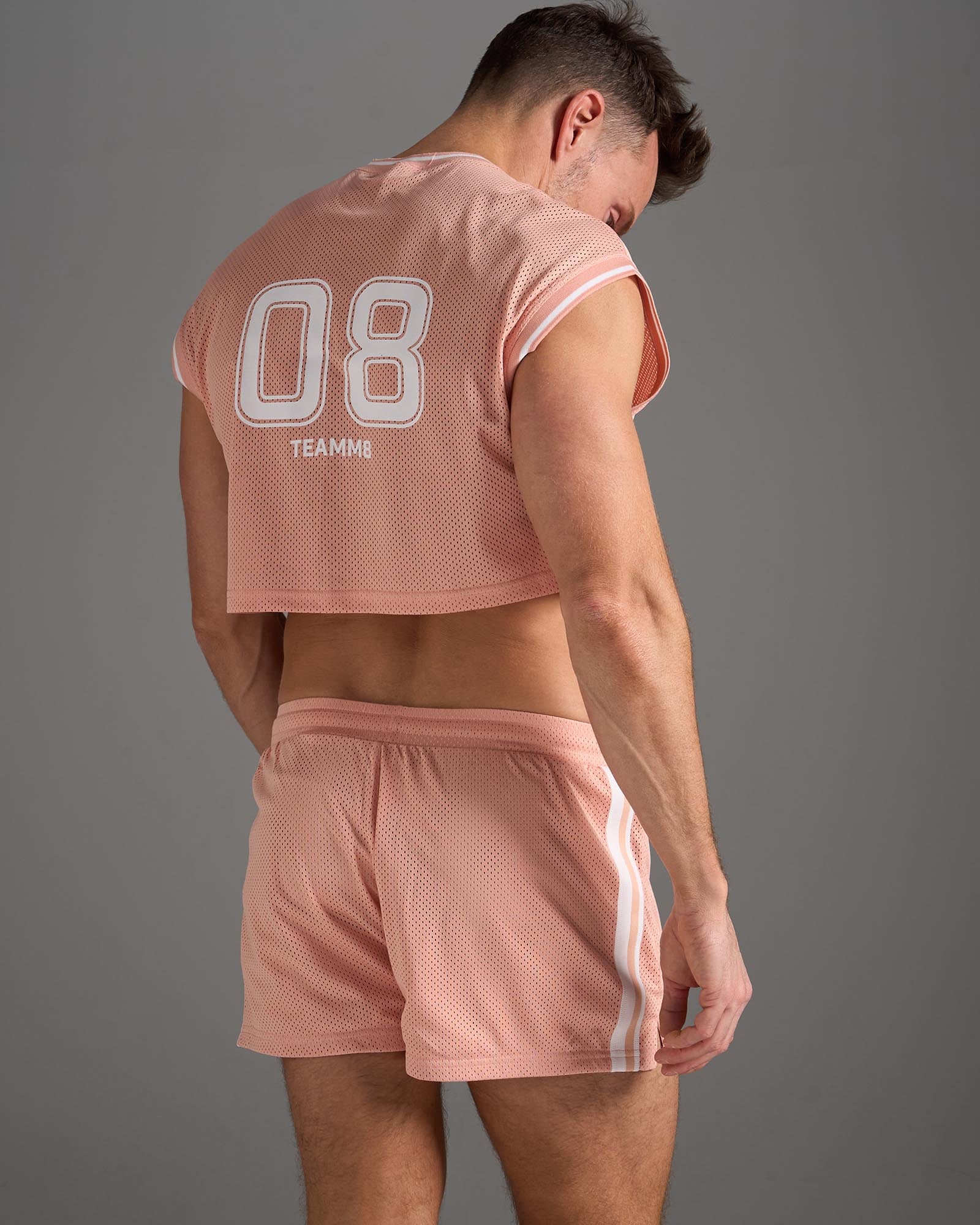 Camiseta Crop sin mangas S.S.C. Fraternity - Rosa