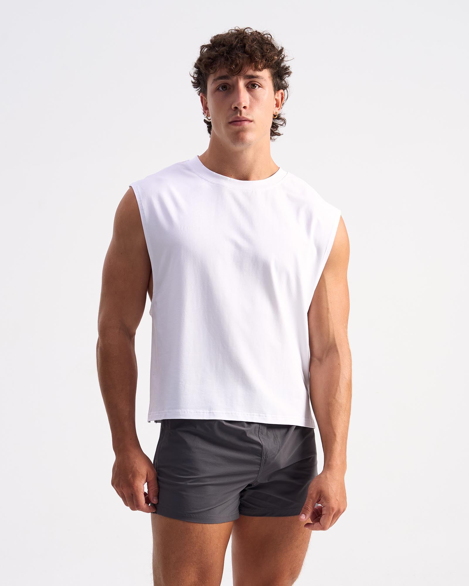 Strike Muscle Tank - White