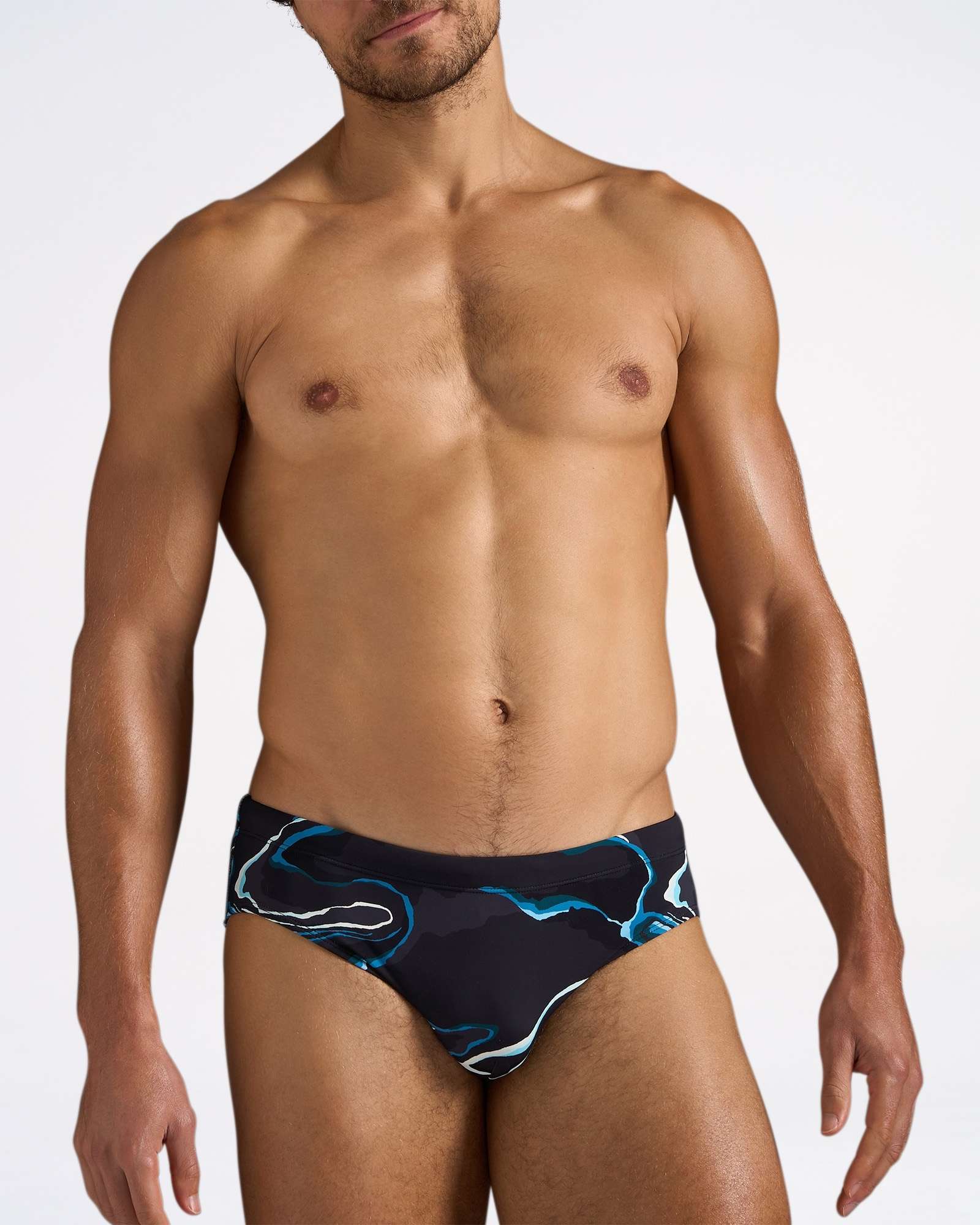 Resort Wide Cut Swim Brief - Black Sand