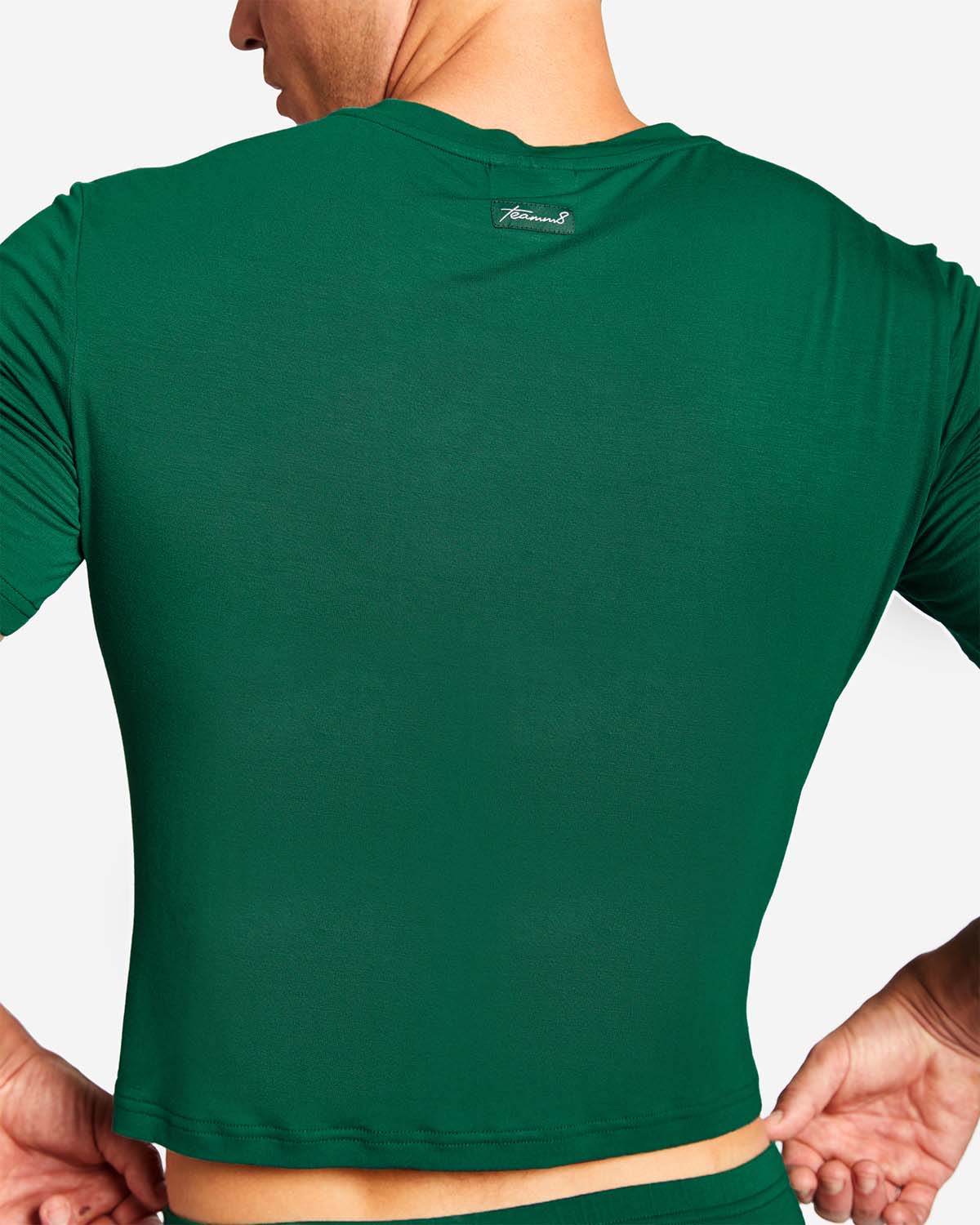 Camiseta Crop Body Bambú - Verde Oscuro