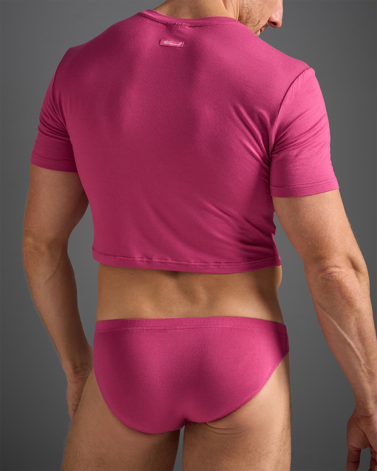 Camiseta Crop Body Bambú - Burdeos