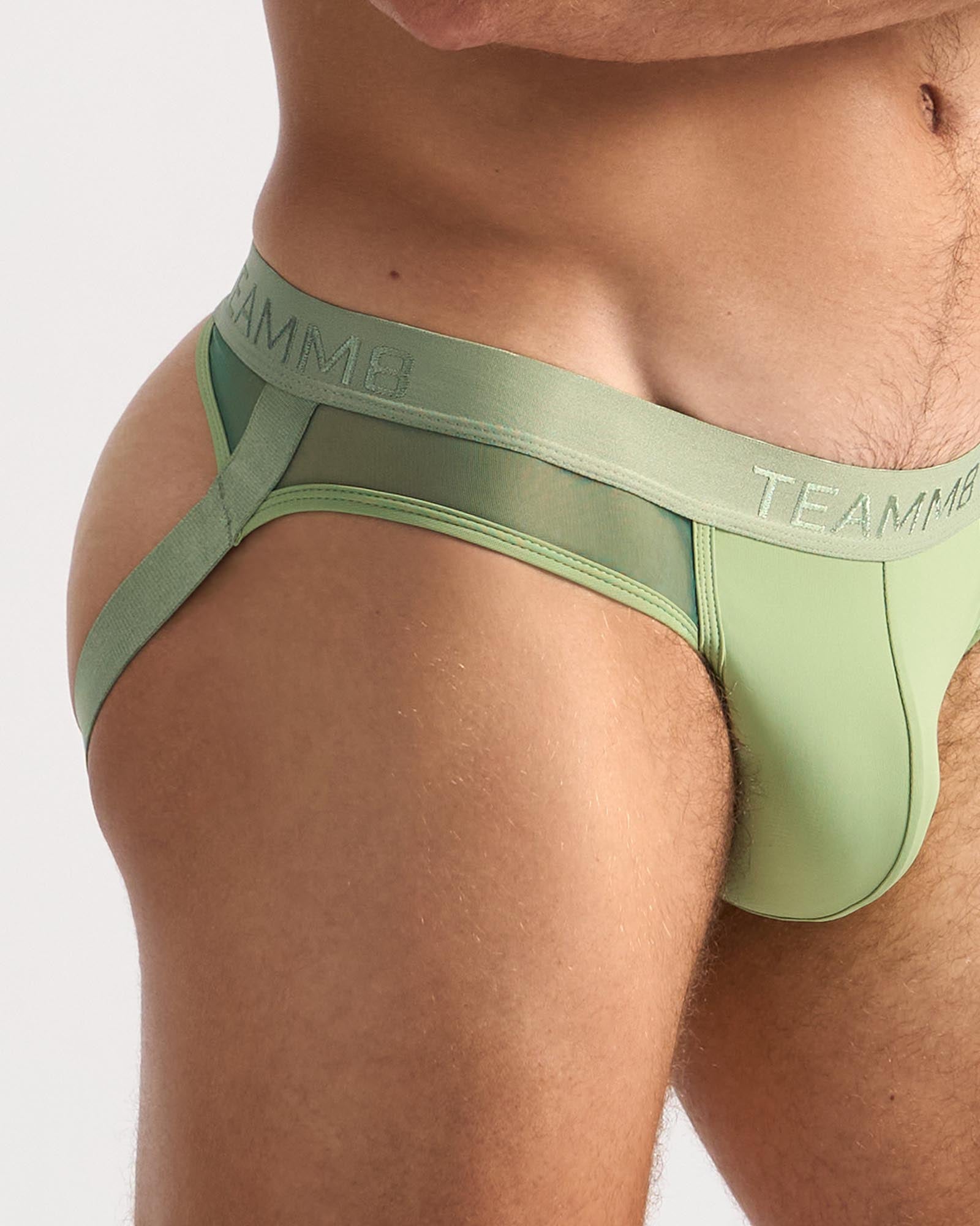 Score Sheer Slim Jockstrap - Sage