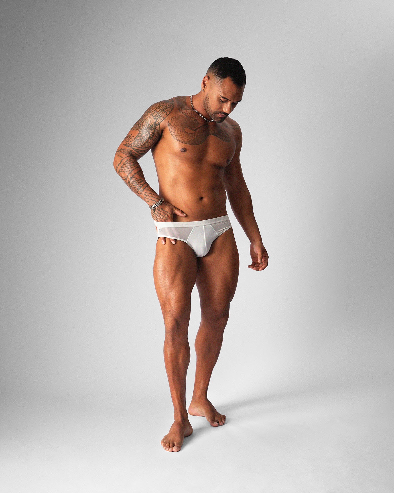 Allure Sheer Jockstrap - Platinum