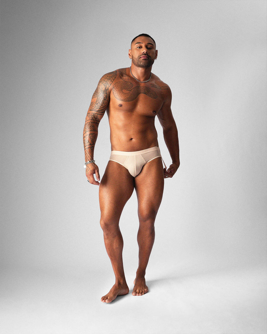 Allure Sheer Jockstrap - Husk