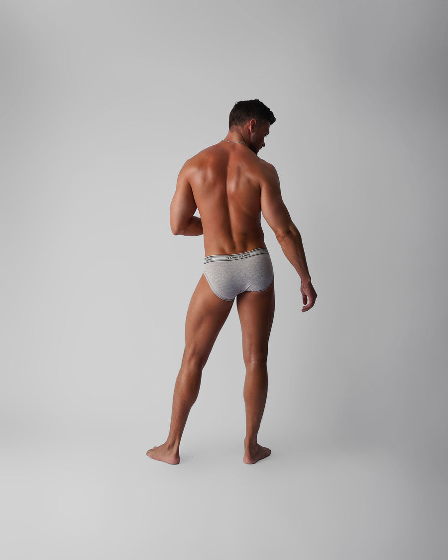 Cotton Classic Brief - Grey Marle