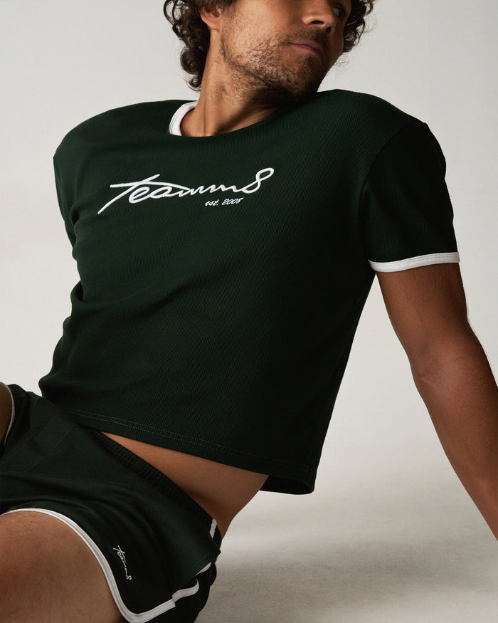 M.V.P. Retro Cropped Tee - Forest