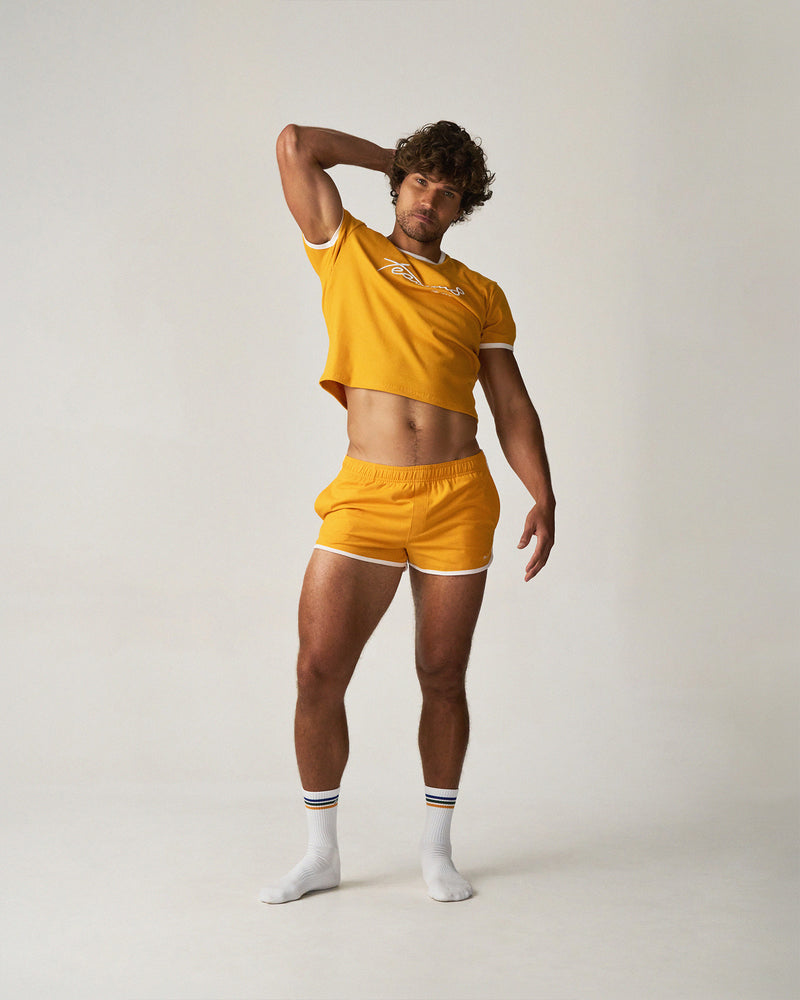 M.V.P. Retro Cropped Tee - Marigold