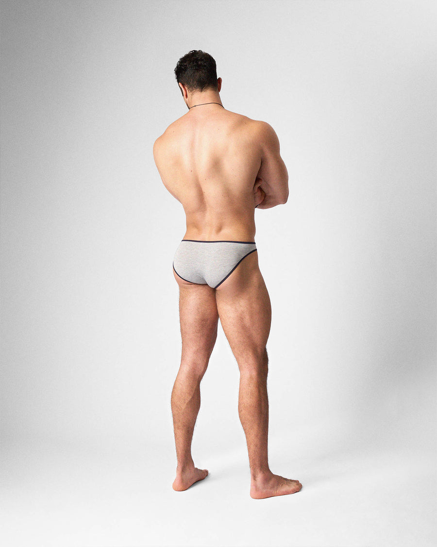Flaunt Bikini Brief - Grey Marle