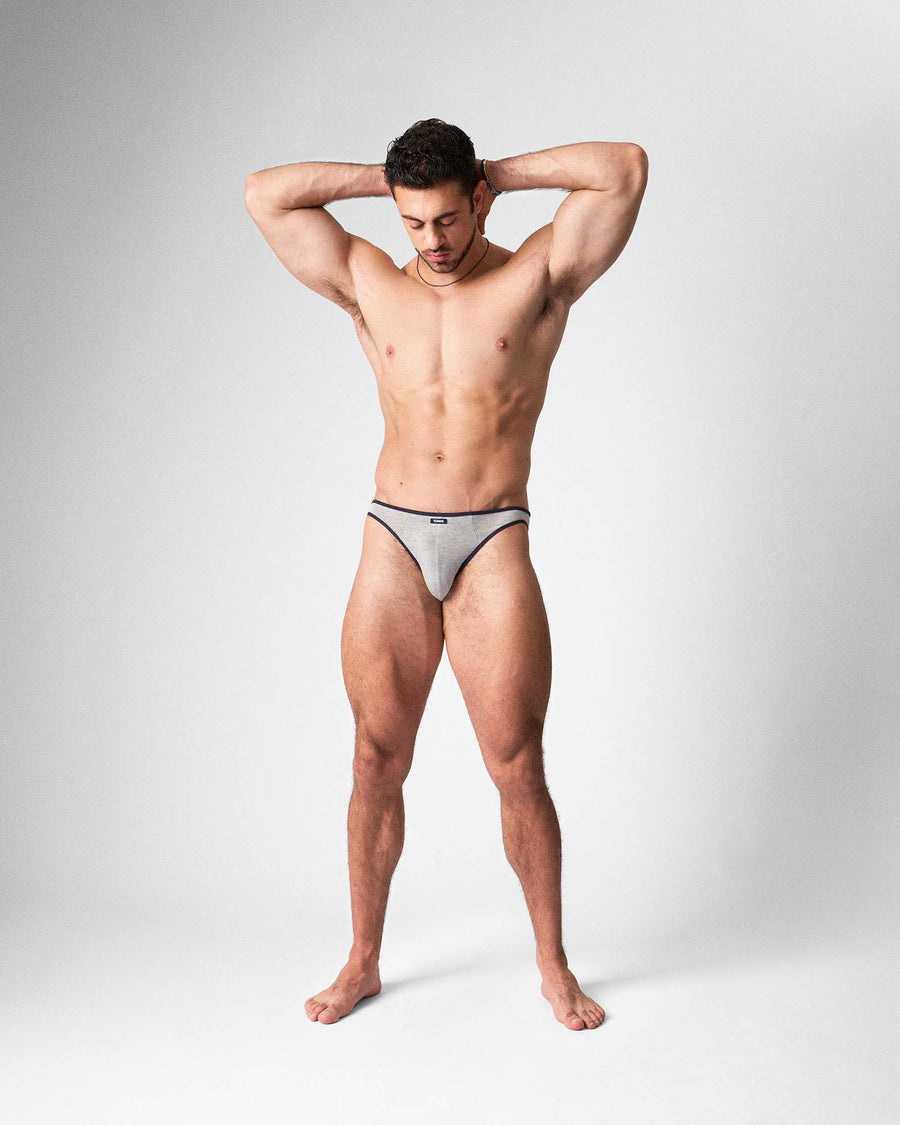 Flaunt Bikini Brief - Grey Marle