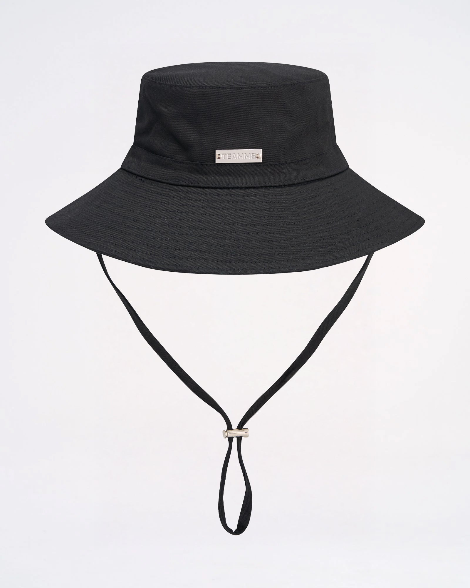 Statement Wide Brim Bucket Hat - Black