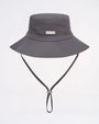 Statement Wide Brim Bucket Hat - Gunmetal