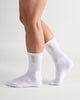 TEAMM8 Crew Socks - White|Tan
