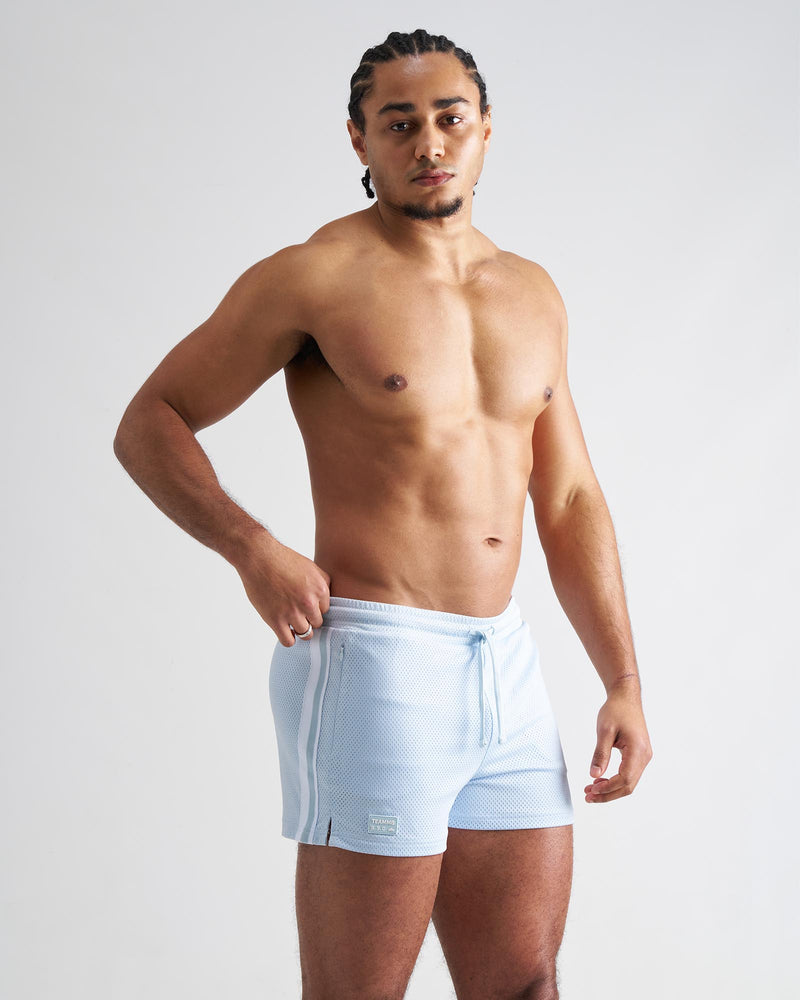 S.S.C. Fraternity Mesh 3" Short - Light Blue