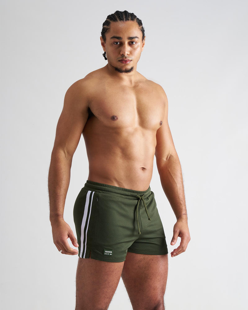 S.S.C. Fraternity Mesh 3" Short - Forest Green