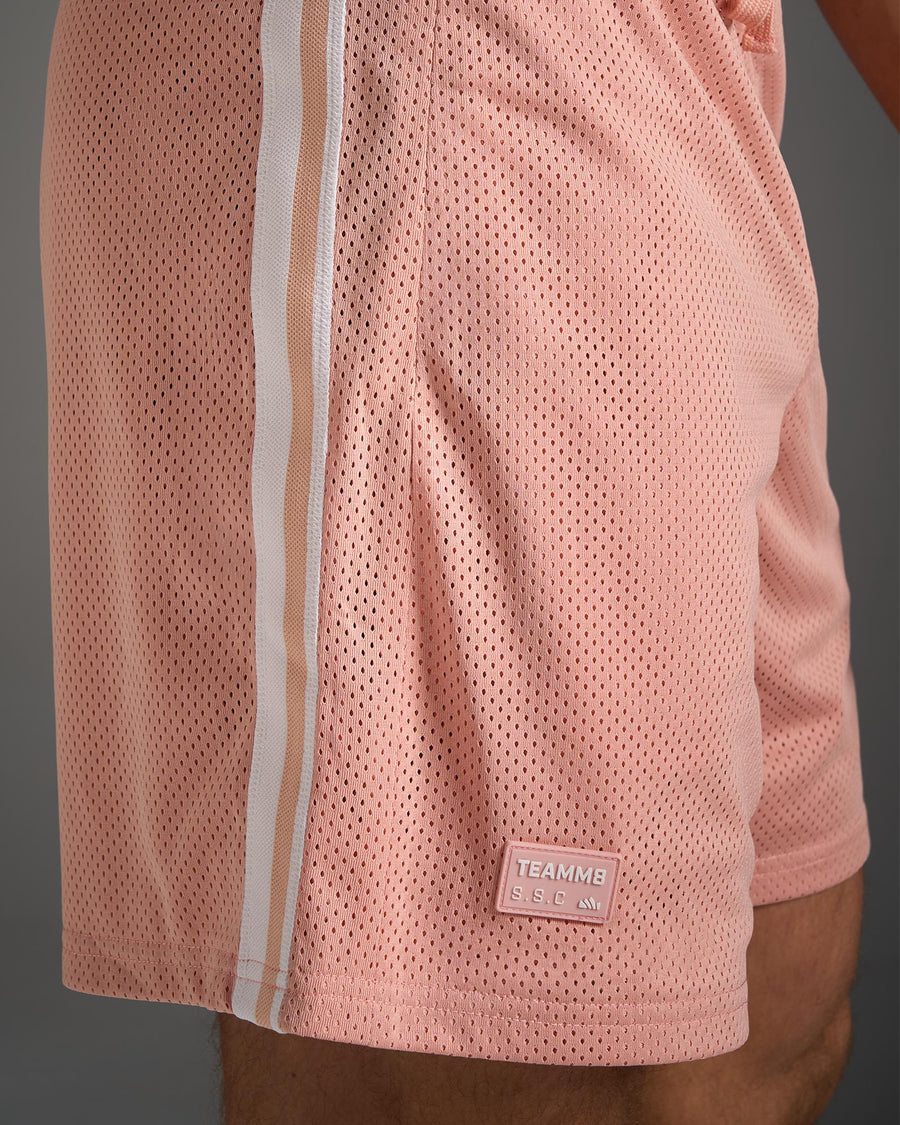 Shorts de malla S.S.C. Fraternity de 6" - Rosa