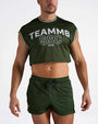 Camiseta Crop sin mangas S.S.C. Fraternity - Verde Selva