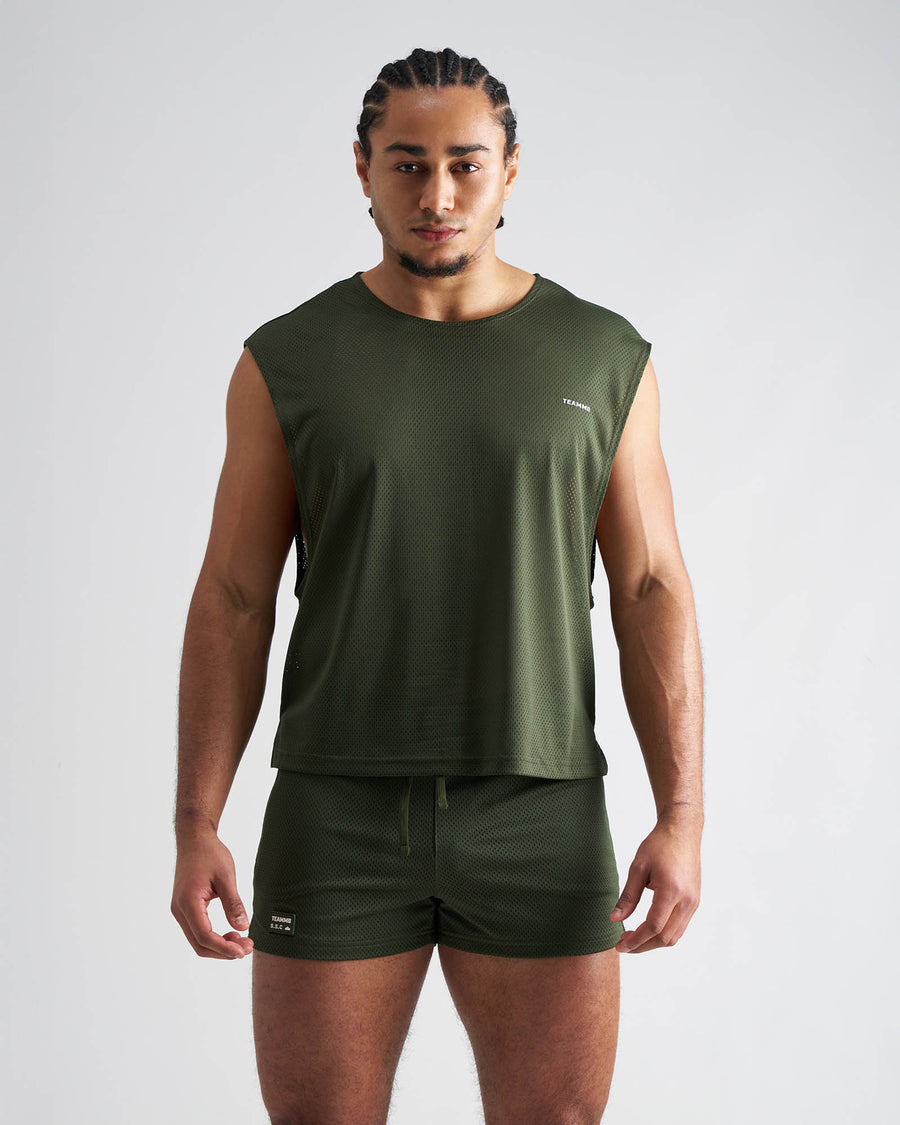 S.S.C. Mesh Muscle Tank - Forest Green