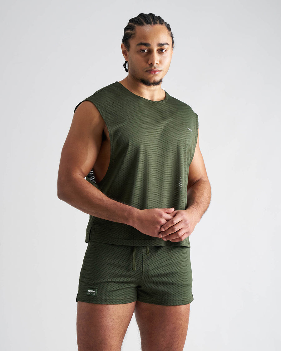 S.S.C. Mesh Muscle Tank - Forest Green