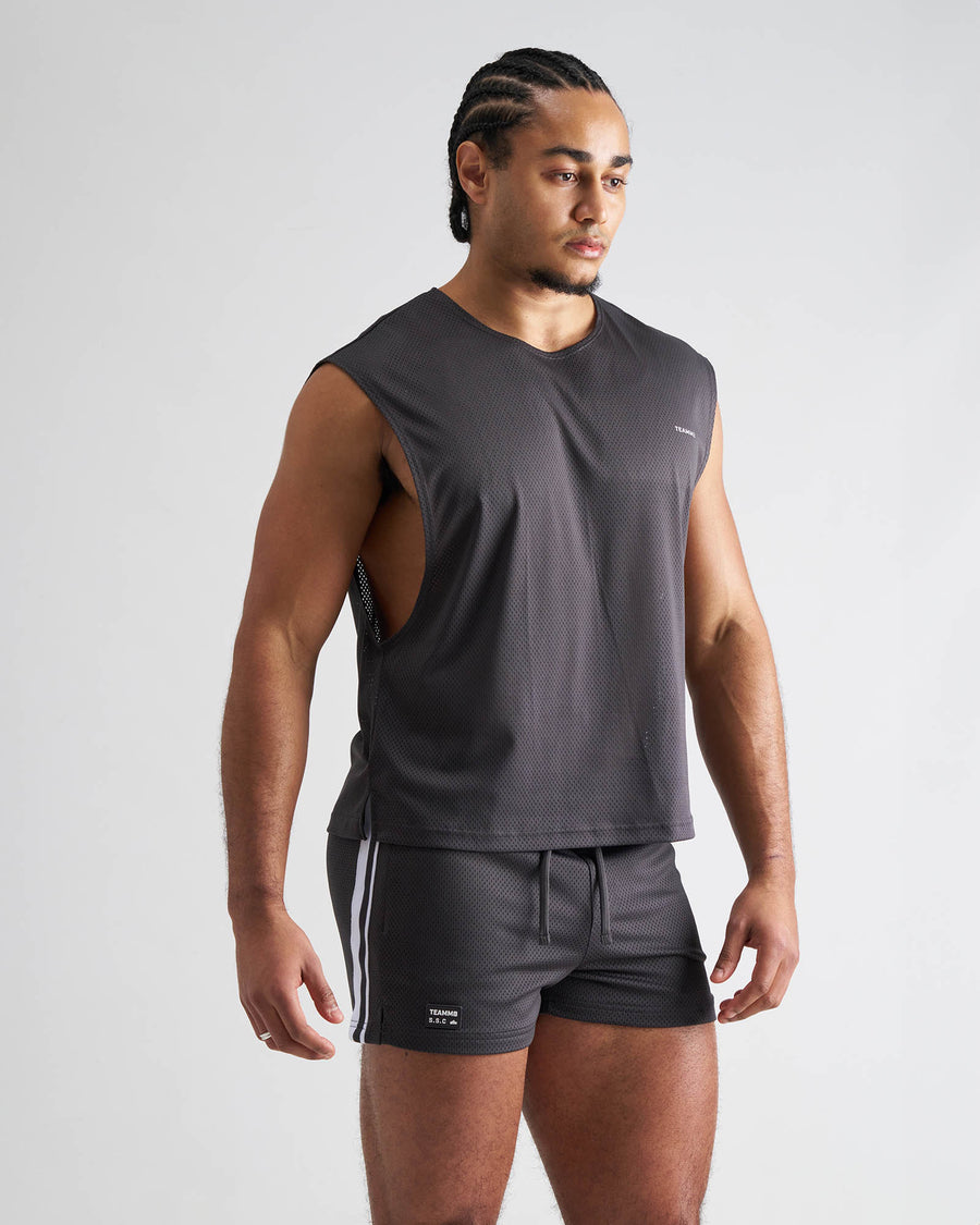 S.S.C. Mesh Muscle Tank - Gunmetal