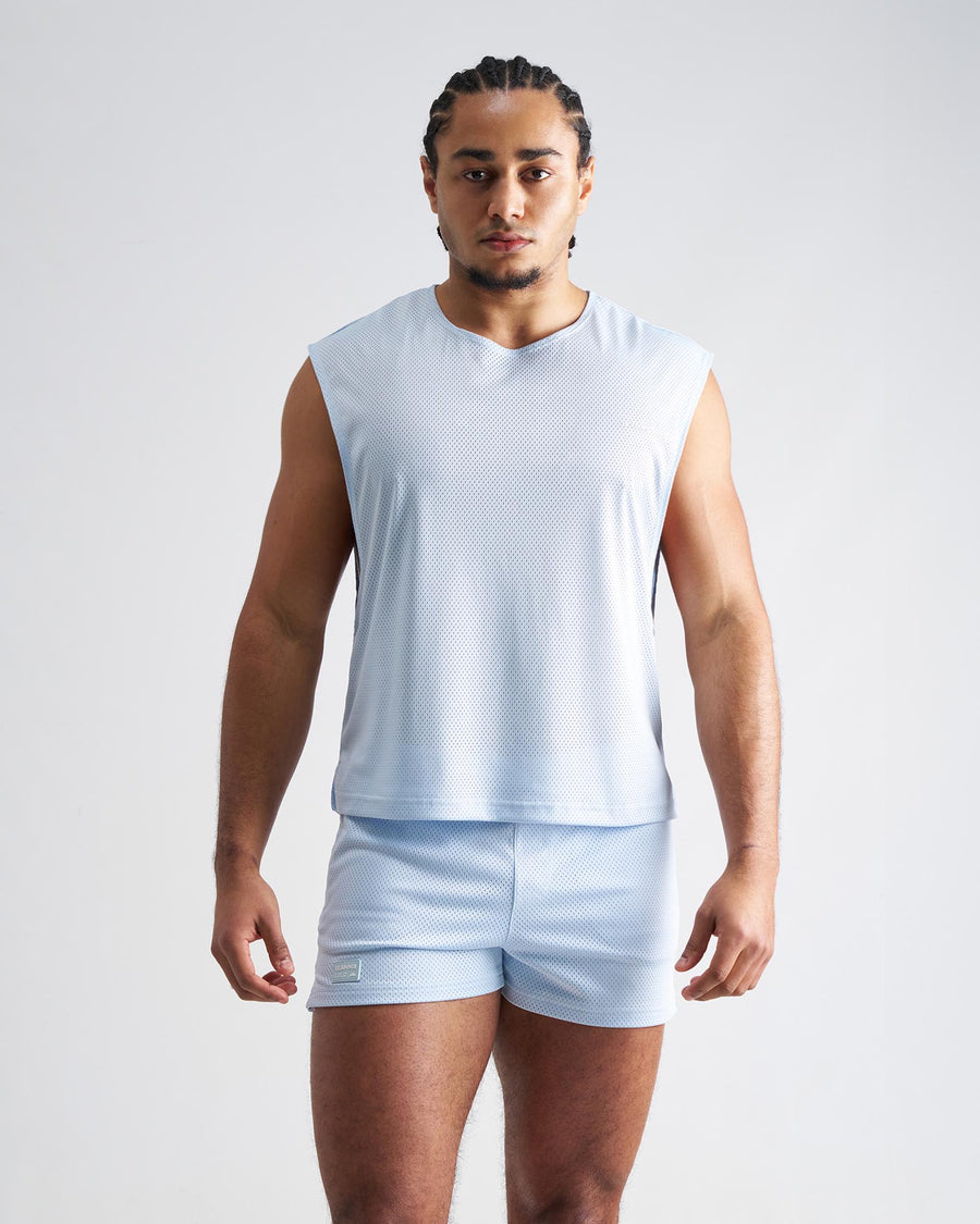 S.S.C. Mesh Muscle Tank - Light Blue