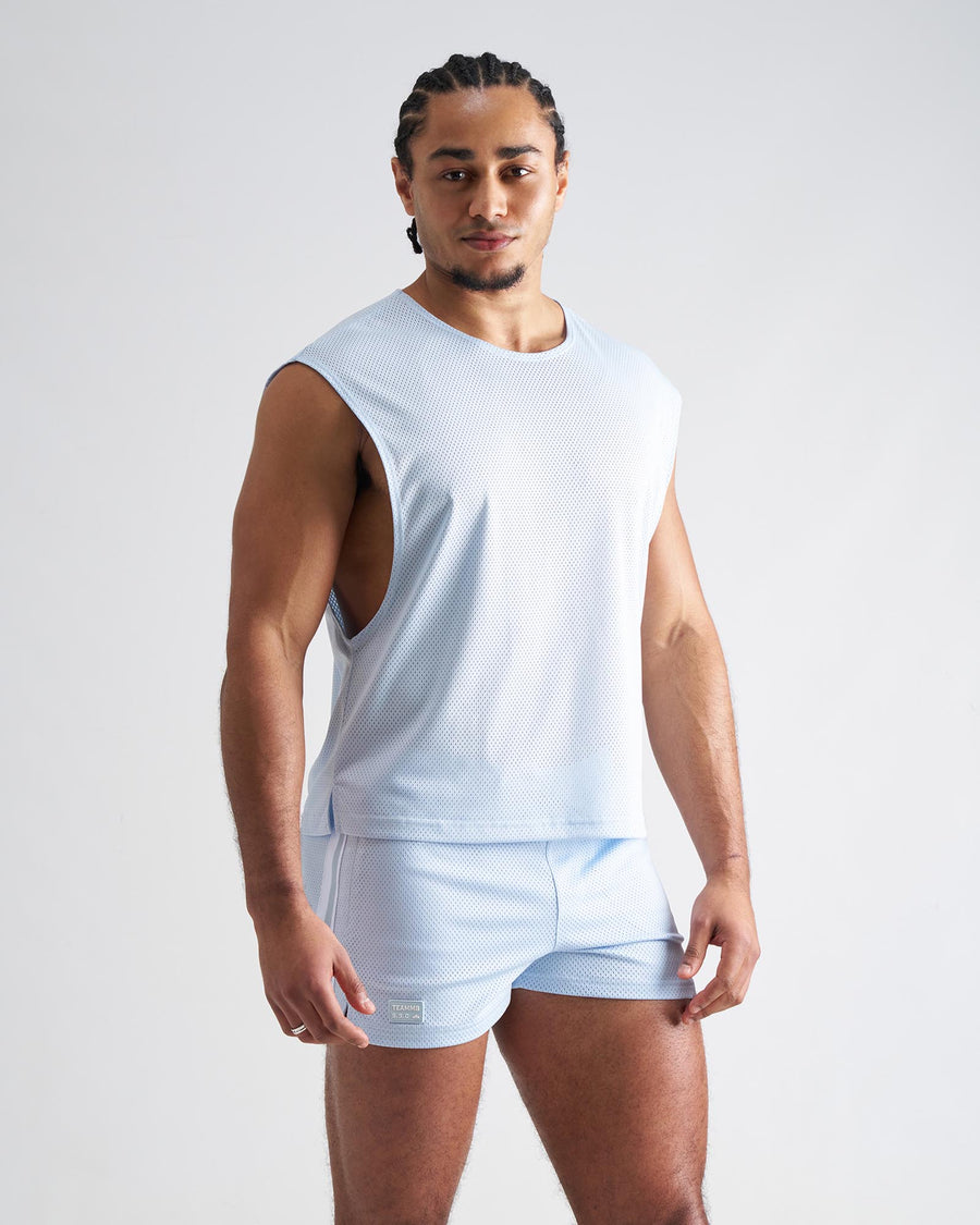 S.S.C. Mesh Muscle Tank - Light Blue