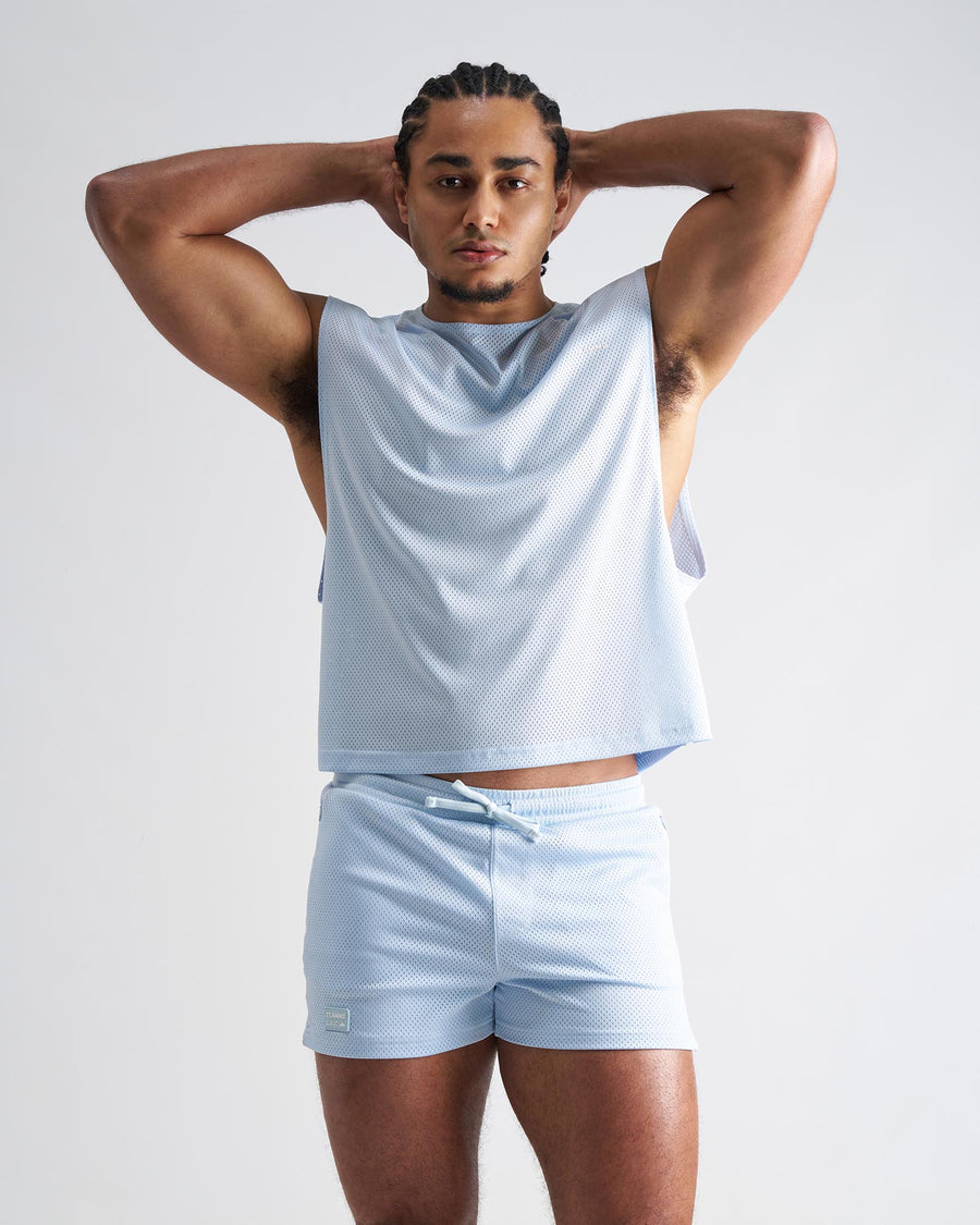 S.S.C. Mesh Muscle Tank - Light Blue