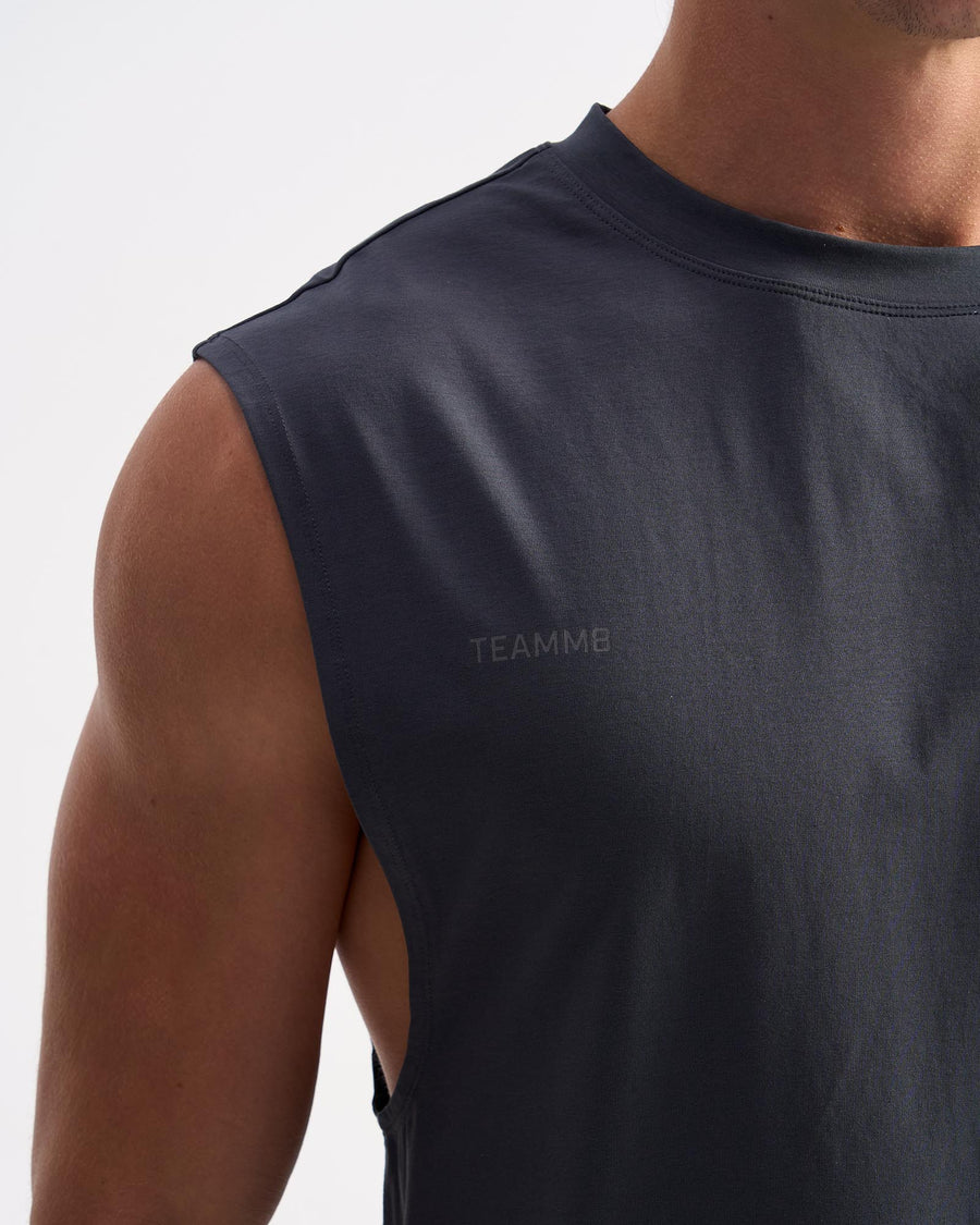 Strike Box Muscle Tank - Gunmetal