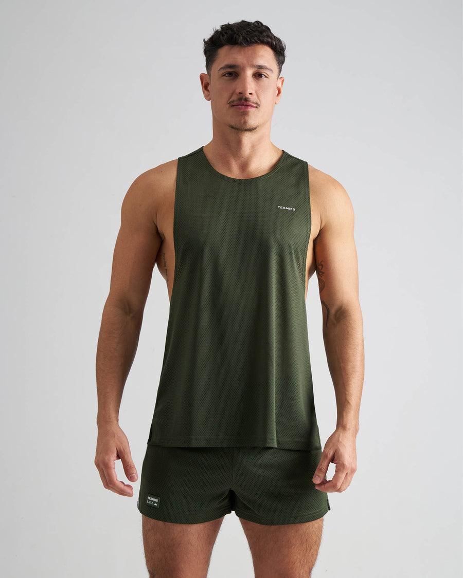 S.S.C. Mesh Tank - Forest Green