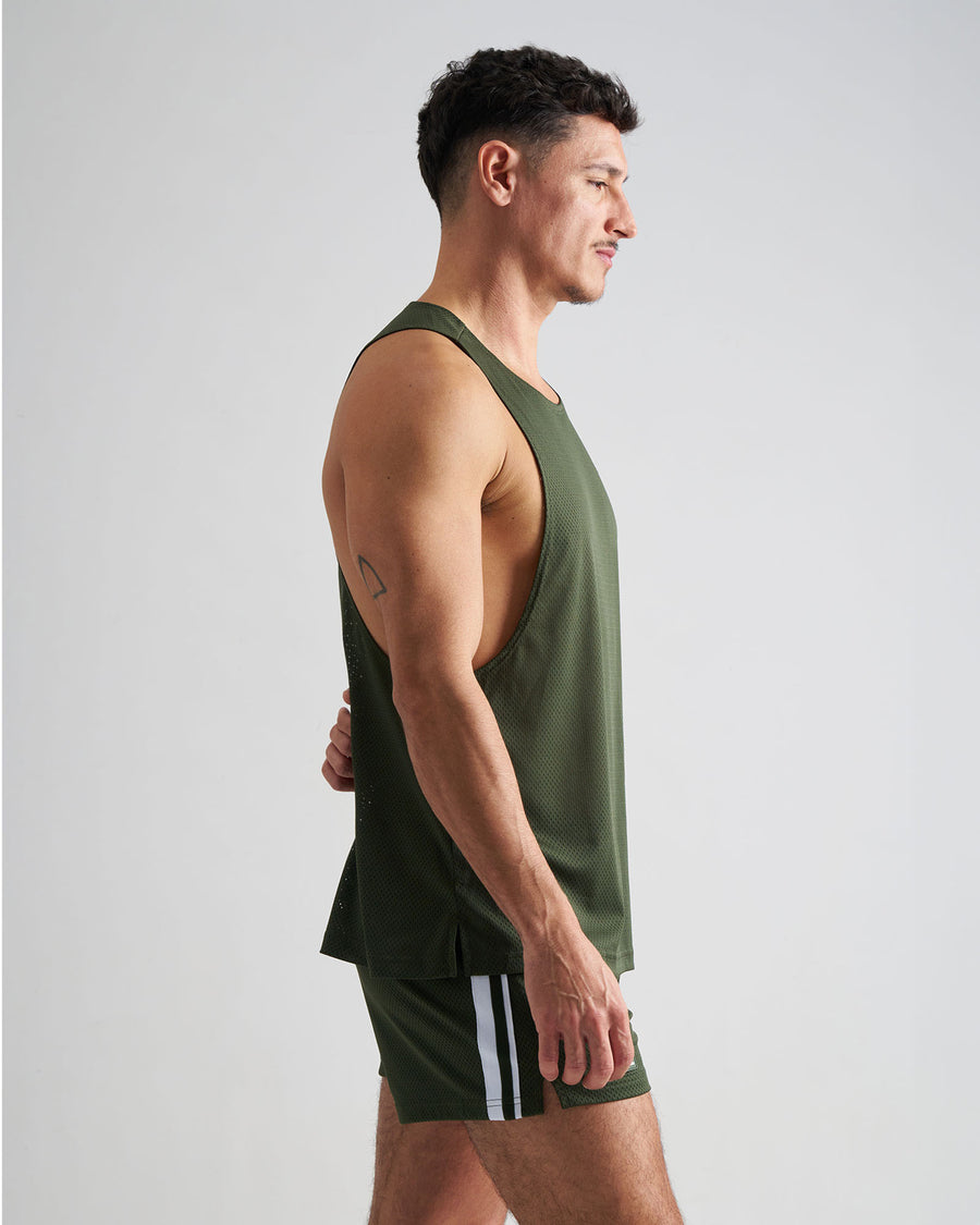 S.S.C. Mesh Tank - Forest Green