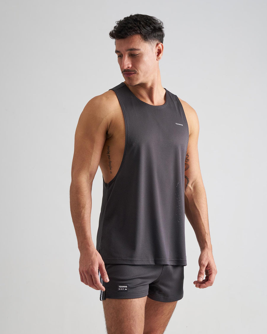 S.S.C. Mesh Tank - Gunmetal