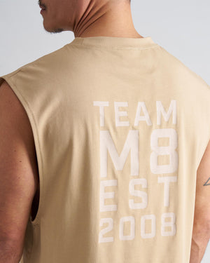 Strike Box Muscle Tank - Tan
