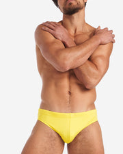 Grid Swim Brief - Bondi Yellow