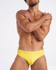 Grid Swim Brief - Bondi Yellow