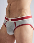 MVP Ribbed Brief - Grey Marle