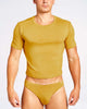 Camiseta Crop Body Bambú - Dorado