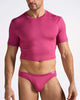 Camiseta Crop Body Bambú - Burdeos