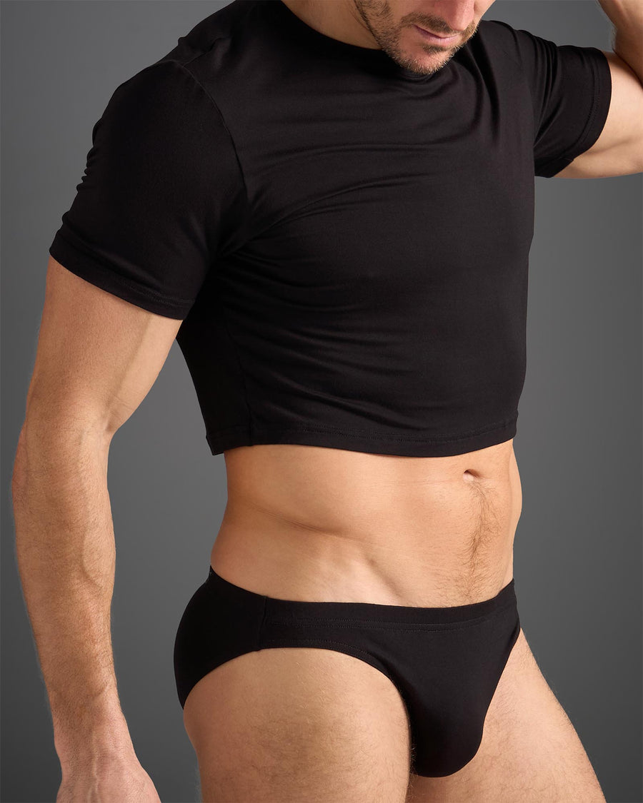 Body Bamboo Crop Tee - Black