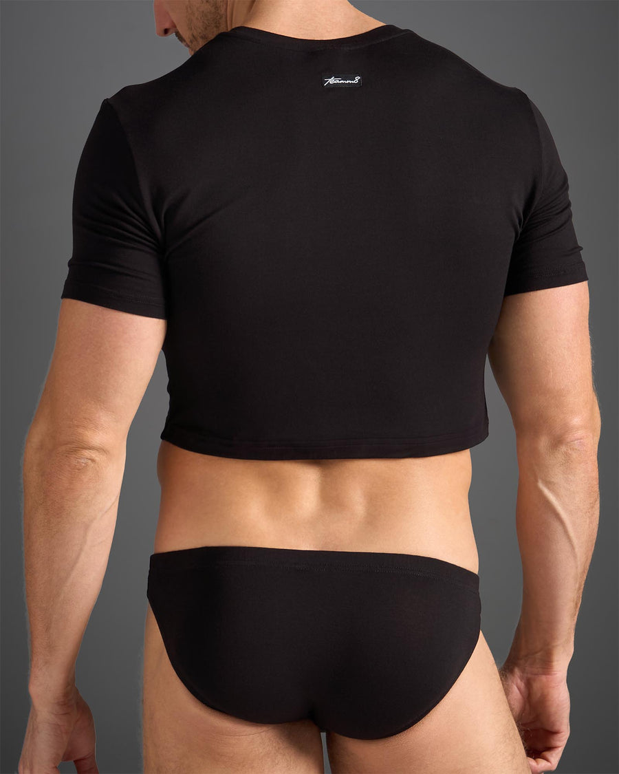 Body Bamboo Crop Tee - Black