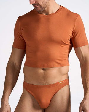 Body Bamboo Crop Tee - Burnt Sienna