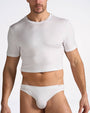 Camiseta Crop Body Bambú - Blanco