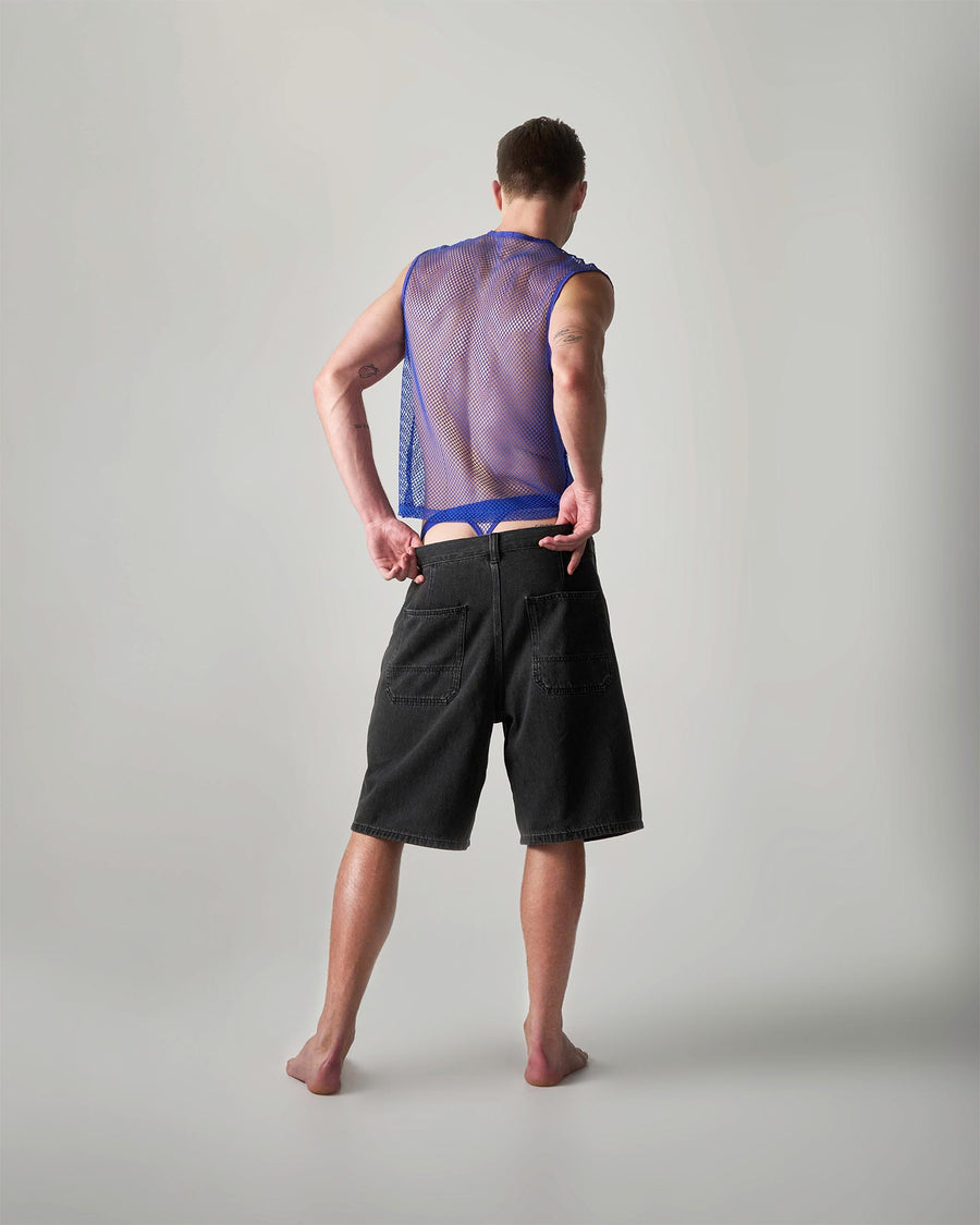 Edge Net Muscle Tank - Ultramarine