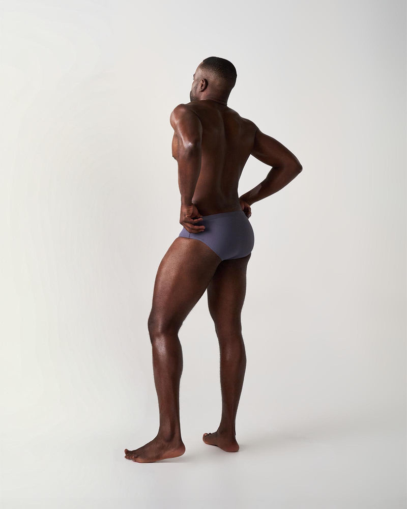 Statement Wide Swim Brief - Gunmetal