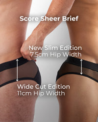 Score Sheer Slim Brief - Black