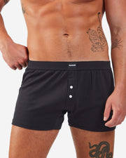 Cotton Boxer Short - Black