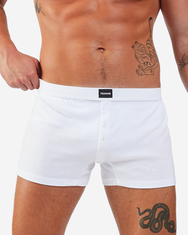 Cotton Boxer Short - White